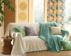 Becquet Rideau motif tropical< Rideau Et Déco Textile|Rideau