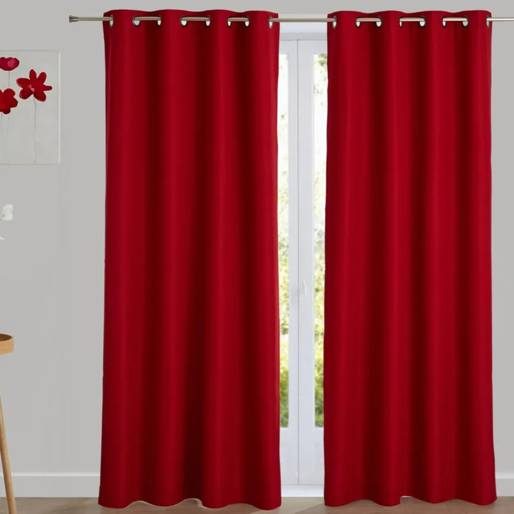 Becquet Rideau occultant aspect natté< Rideau Et Déco Textile|Décoration Textile Unie