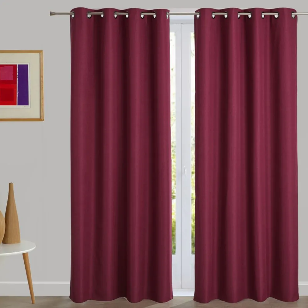Becquet Rideau occultant aspect natté< Rideau Et Déco Textile|Décoration Textile Unie