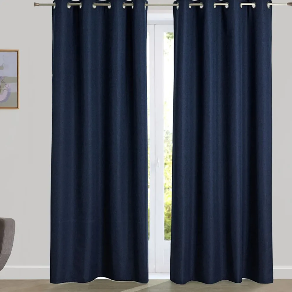Becquet Rideau occultant aspect natté< Rideau Et Déco Textile|Décoration Textile Unie