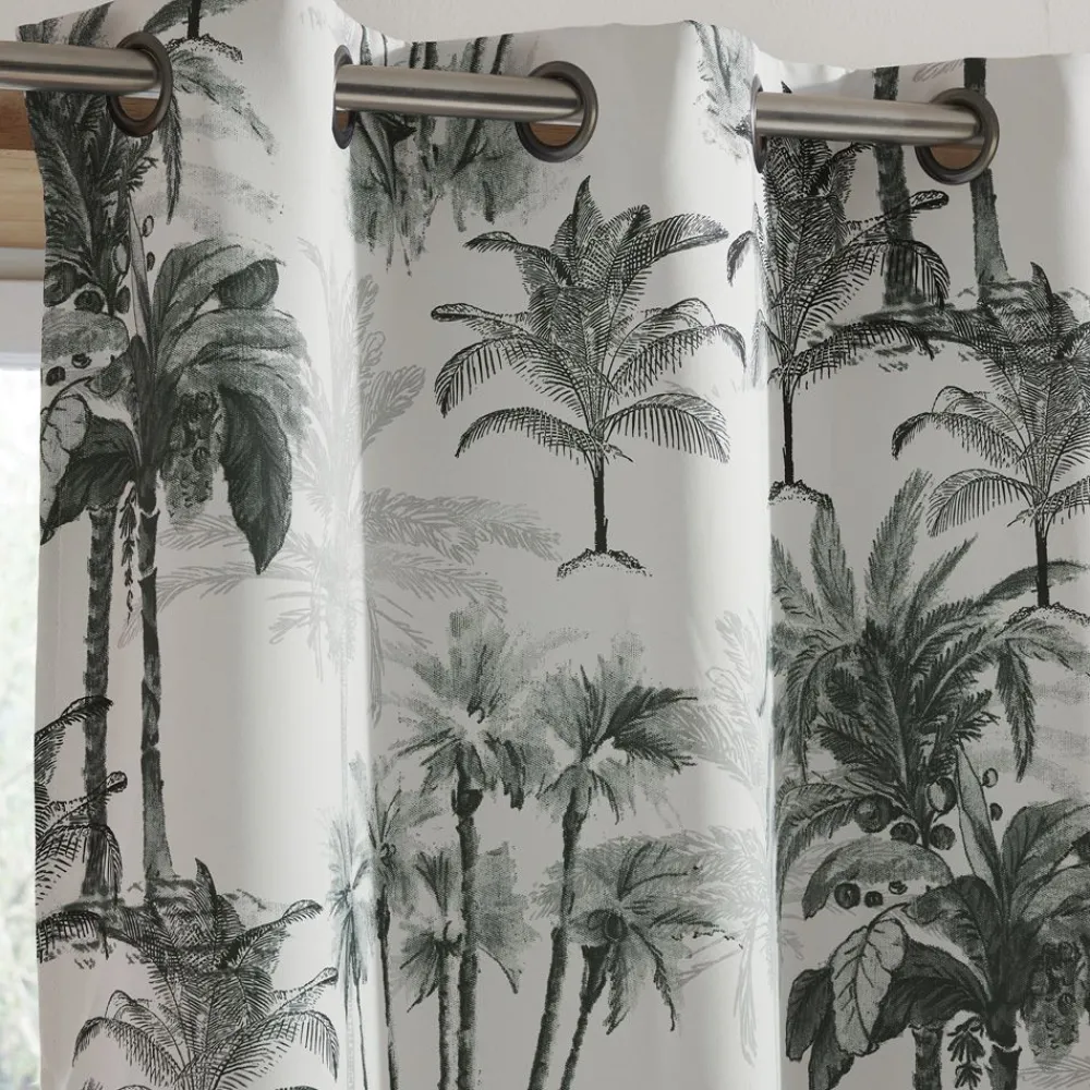 Becquet Rideau occultant imprimé palmiers< Rideau Et Déco Textile|Rideau