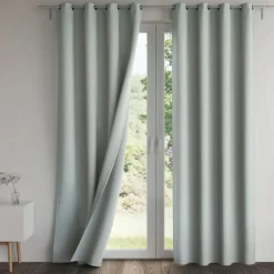 Becquet Rideau occultant lumière satiné double face couleur< Rideau Et Déco Textile|Décoration Textile Unie