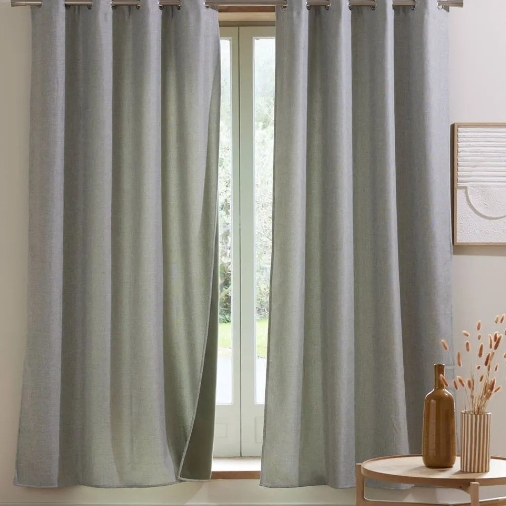 Becquet Rideau occultant natté chambray et dos polaire< Rideau Et Déco Textile|Rideau