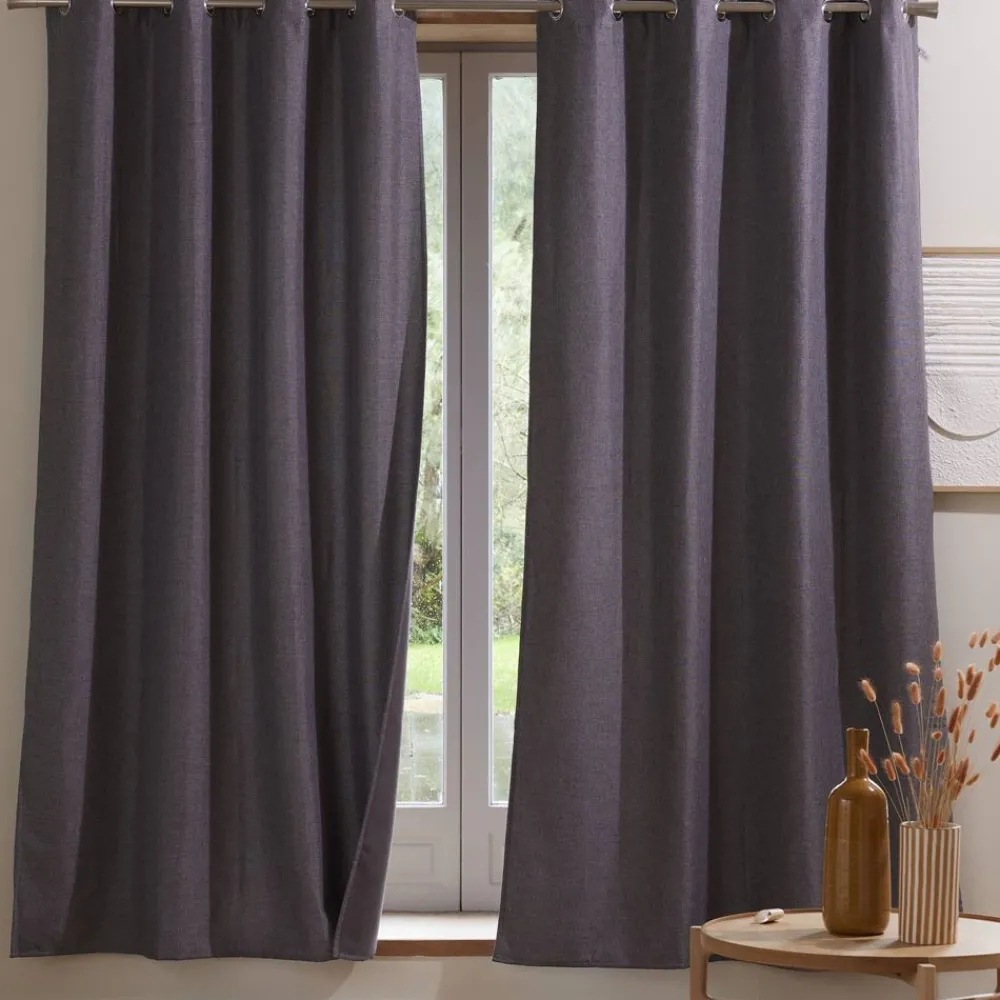 Becquet Rideau occultant natté chambray et dos polaire< Rideau Et Déco Textile|Rideau
