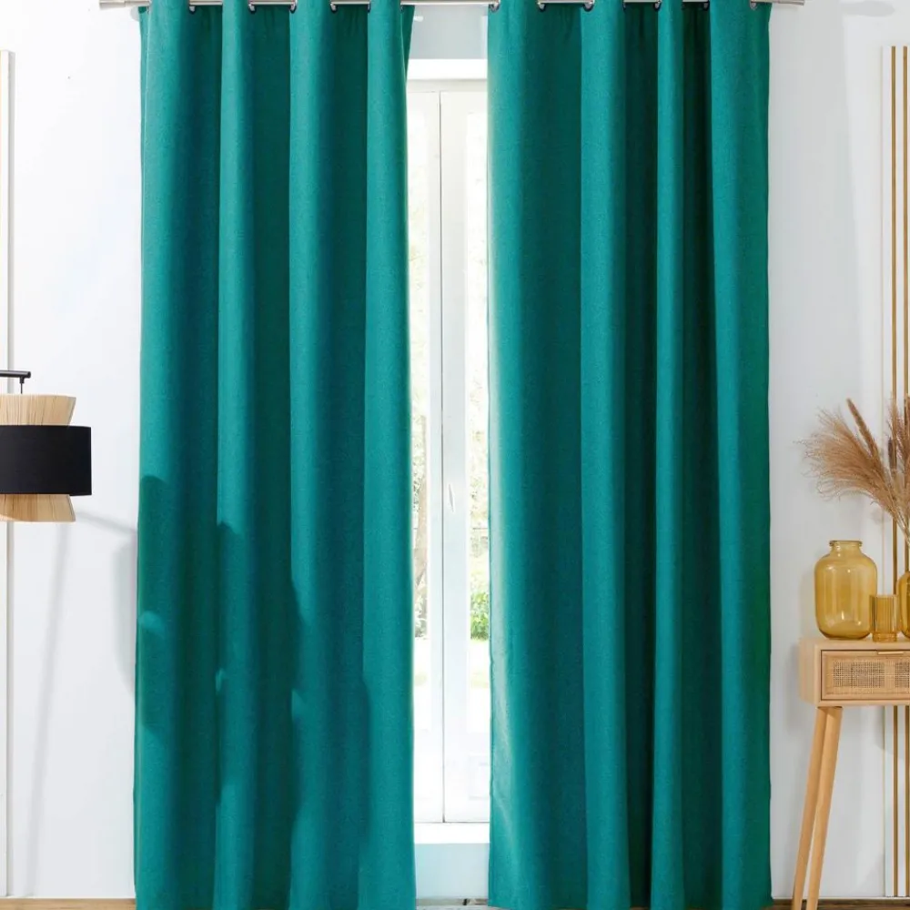 Becquet Rideau occultant phonique natté effet brut - dos polaire< Rideau Et Déco Textile|Décoration Textile Unie