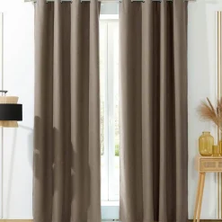 Becquet Rideau occultant phonique natté effet brut - dos polaire< Rideau Et Déco Textile|Décoration Textile Unie