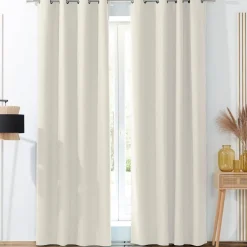 Becquet Rideau occultant phonique natté effet brut - dos polaire< Rideau Et Déco Textile|Décoration Textile Unie