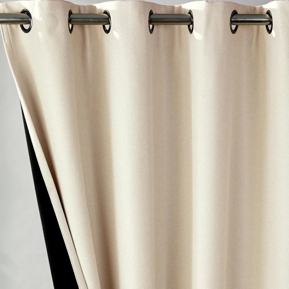 Becquet Rideau occultant phonique natté effet brut - dos polaire< Rideau Et Déco Textile|Décoration Textile Unie