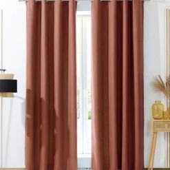 Becquet Rideau occultant phonique natté effet brut - dos polaire< Rideau Et Déco Textile|Décoration Textile Unie