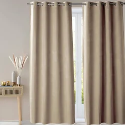Becquet Rideau occultant thermique toucher tissu double face< Rideau Et Déco Textile|Décoration Textile Unie