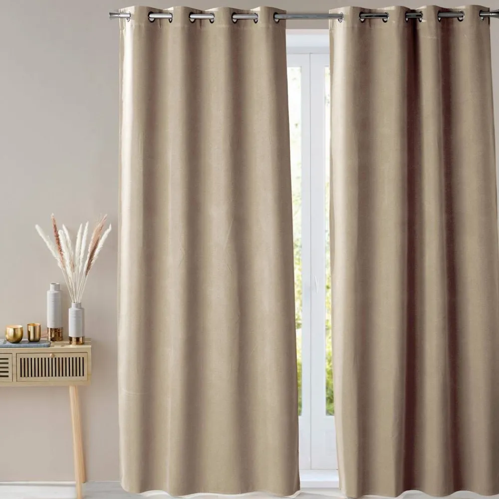 Becquet Rideau occultant thermique toucher tissu double face< Rideau Et Déco Textile|Décoration Textile Unie