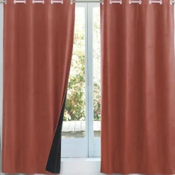 Becquet Rideau occultant thermique suédine - dos polaire< Rideau Et Déco Textile|Décoration Textile Unie