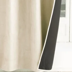 Becquet Rideau occultant thermique suédine - dos polaire< Rideau Et Déco Textile|Décoration Textile Unie