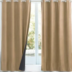 Becquet Rideau occultant thermique suédine - dos polaire< Rideau Et Déco Textile|Décoration Textile Unie