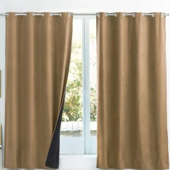 Becquet Rideau occultant thermique suédine - dos polaire< Rideau Et Déco Textile|Décoration Textile Unie