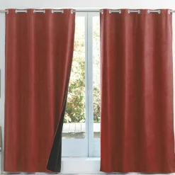 Becquet Rideau occultant thermique suédine - dos polaire< Rideau Et Déco Textile|Décoration Textile Unie