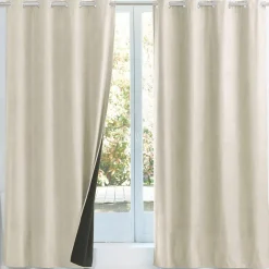 Becquet Rideau occultant thermique suédine - dos polaire< Rideau Et Déco Textile|Décoration Textile Unie