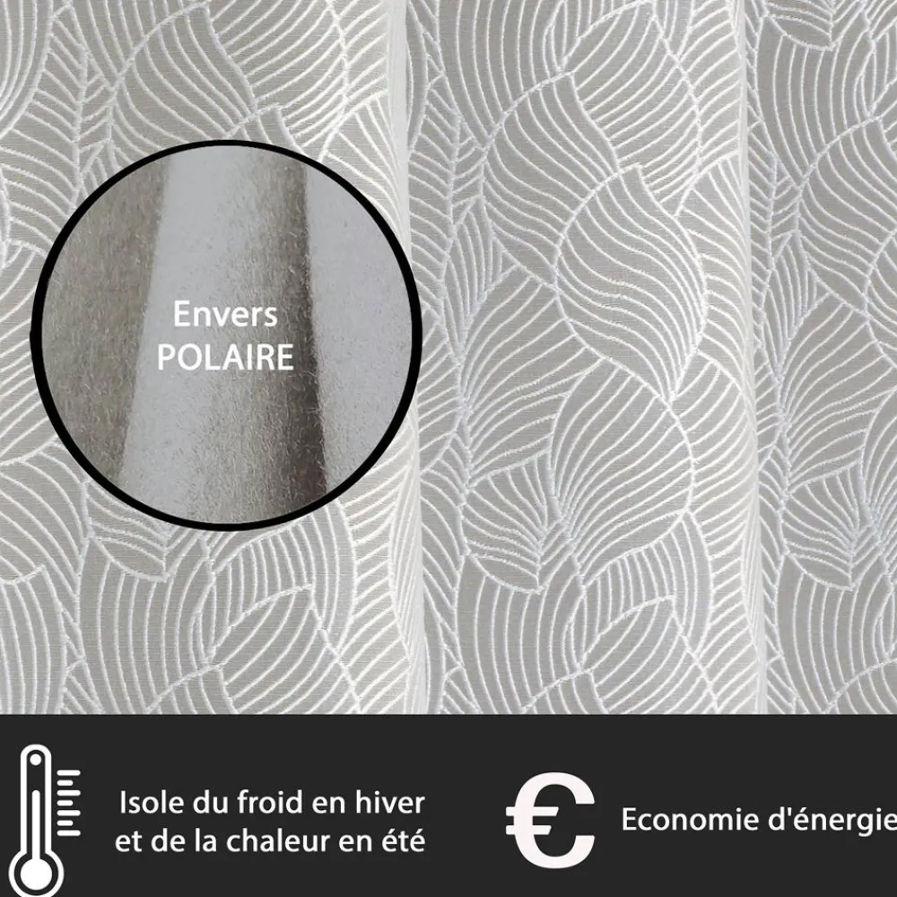 Becquet Rideau thermique brodé< Rideau Et Déco Textile|Rideau