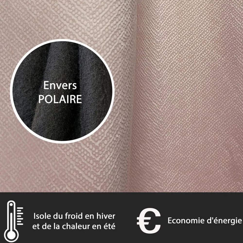 Becquet Rideau thermique velours petits motifs< Rideau Et Déco Textile|Rideau