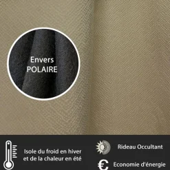 Becquet Rideau thermique velours petits motifs< Rideau Et Déco Textile|Rideau