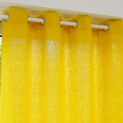 Becquet Rideau uni lin lavé qualité lourde< Rideau Et Déco Textile|Décoration Textile Unie