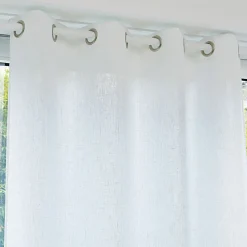 Becquet Rideau uni lin lavé qualité lourde< Rideau Et Déco Textile|Décoration Textile Unie