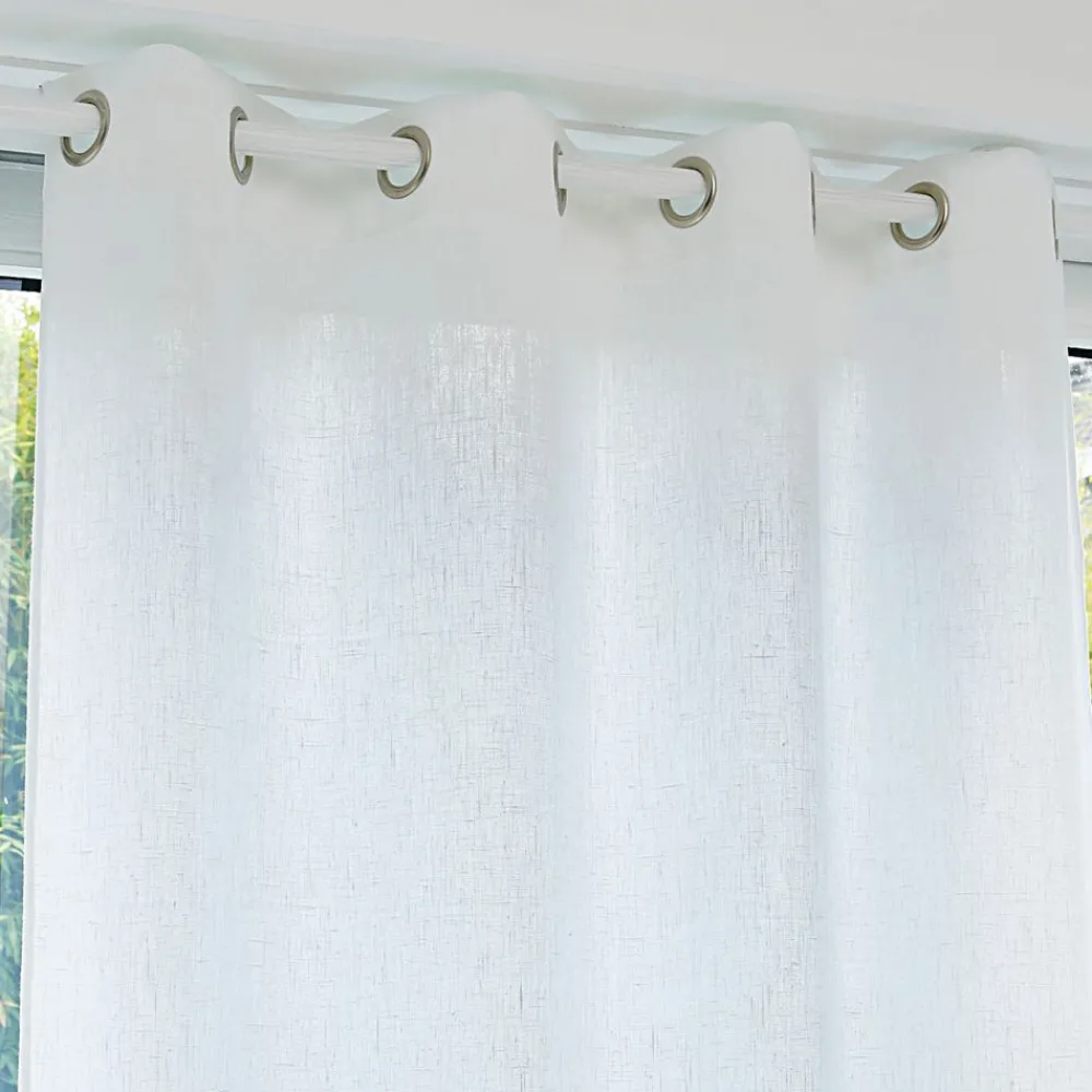 Becquet Rideau uni lin lavé qualité lourde< Rideau Et Déco Textile|Décoration Textile Unie