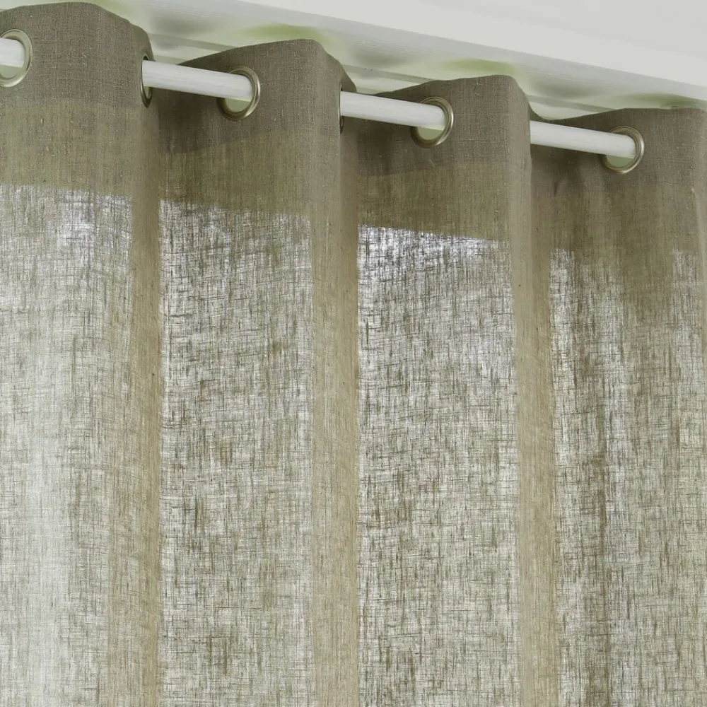 Becquet Rideau uni lin lavé qualité lourde< Rideau Et Déco Textile|Décoration Textile Unie