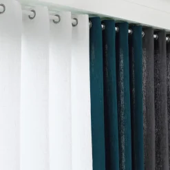 Becquet Rideau uni lin lavé qualité lourde< Rideau Et Déco Textile|Décoration Textile Unie