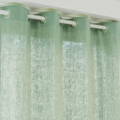 Becquet Rideau uni lin lavé qualité lourde< Rideau Et Déco Textile|Décoration Textile Unie