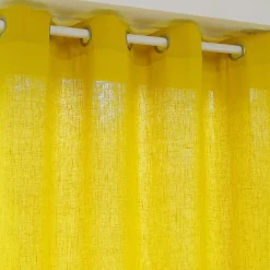 Becquet Rideau uni lin lavé qualité lourde< Rideau Et Déco Textile|Décoration Textile Unie