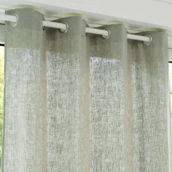 Becquet Rideau uni lin lavé qualité lourde< Rideau Et Déco Textile|Décoration Textile Unie