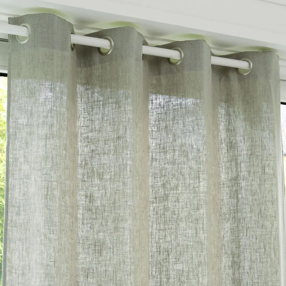 Becquet Rideau uni lin lavé qualité lourde< Rideau Et Déco Textile|Décoration Textile Unie