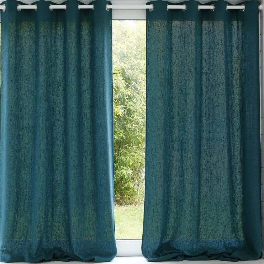 Becquet Rideau uni lin lavé qualité lourde< Rideau Et Déco Textile|Décoration Textile Unie