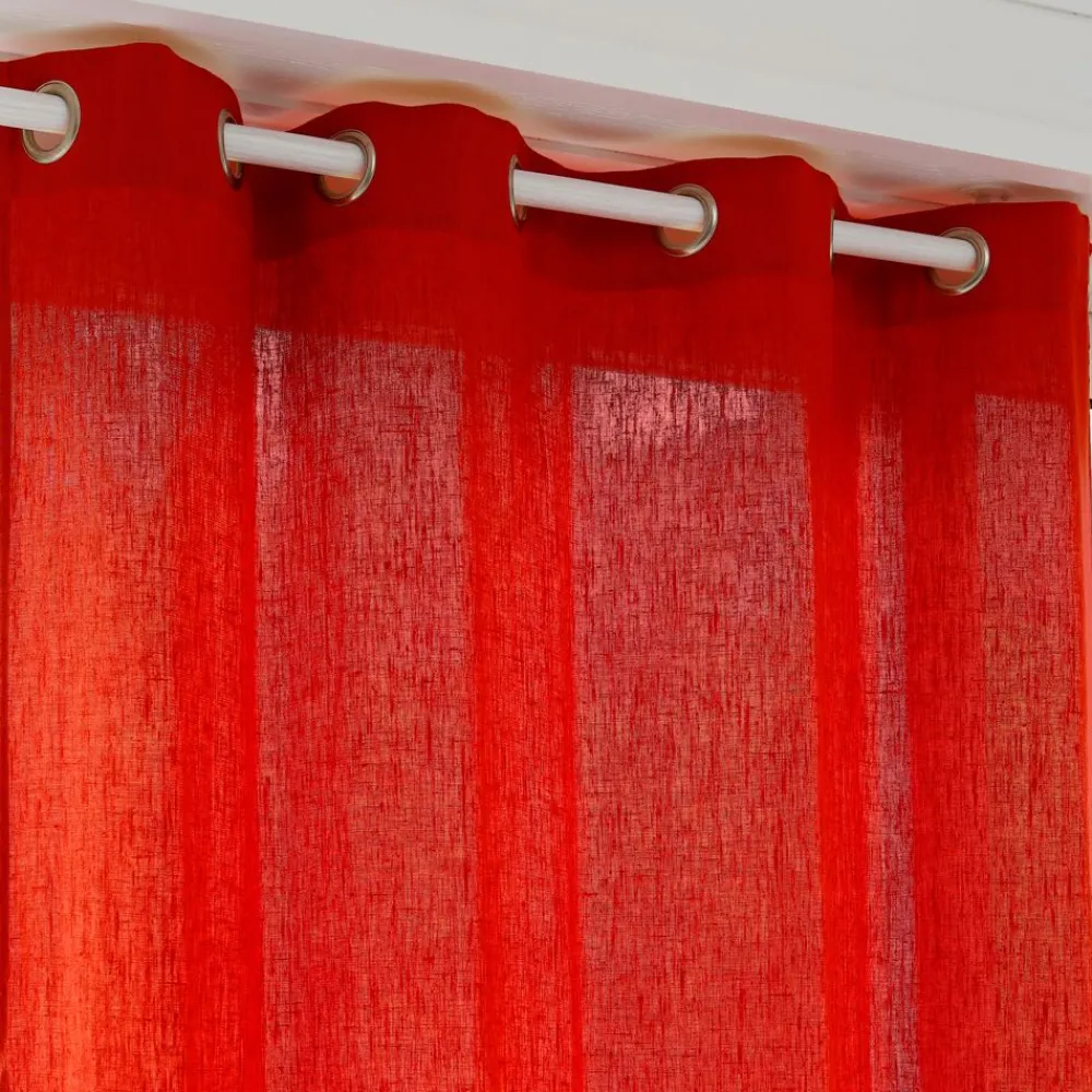 Becquet Rideau uni lin lavé qualité lourde< Rideau Et Déco Textile|Décoration Textile Unie