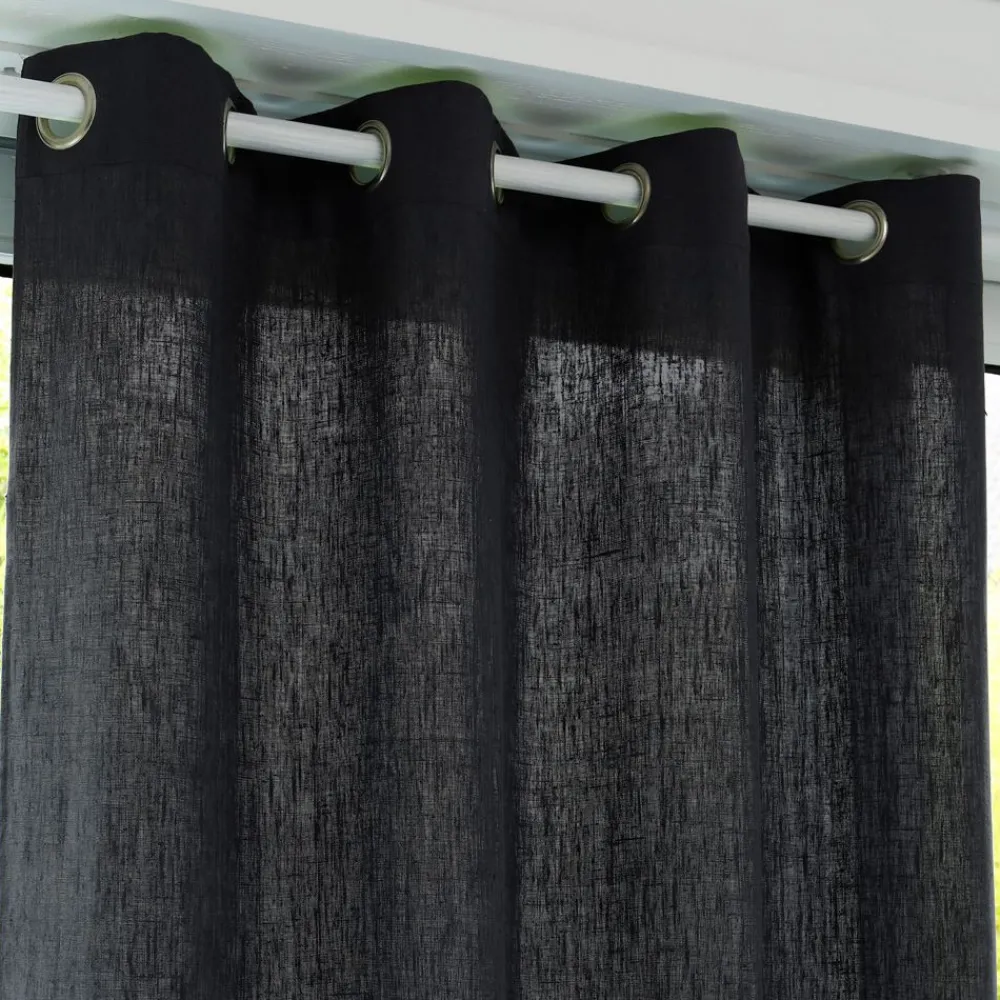 Becquet Rideau uni lin lavé qualité lourde< Rideau Et Déco Textile|Décoration Textile Unie