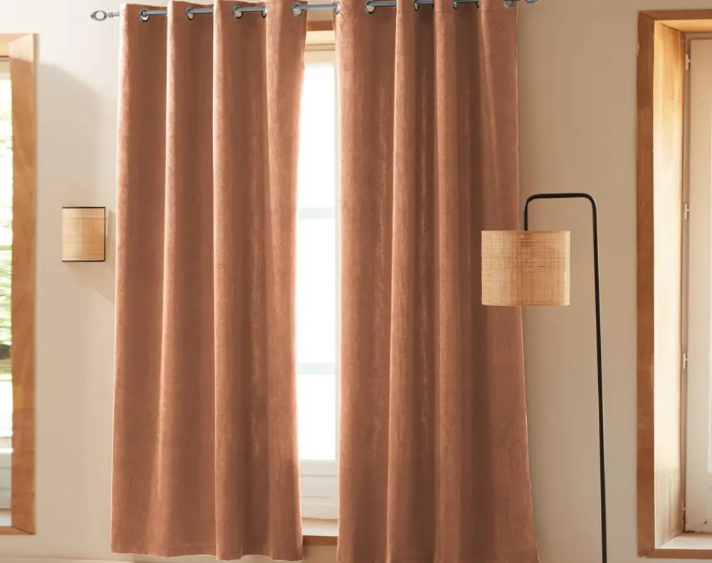 Becquet Rideau velours côtelé< Décoration Textile Unie