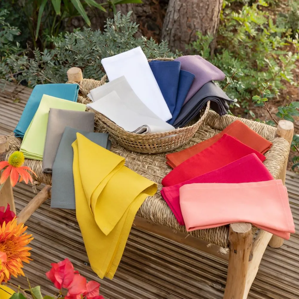 Becquet Serviettes de table coton uni Lauréat - Lot de 6< Serviette De Table|Nappe Unie