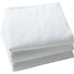 Becquet Serviettes de table en lin lavé - lot de 3< Serviette De Table|Nappe Unie