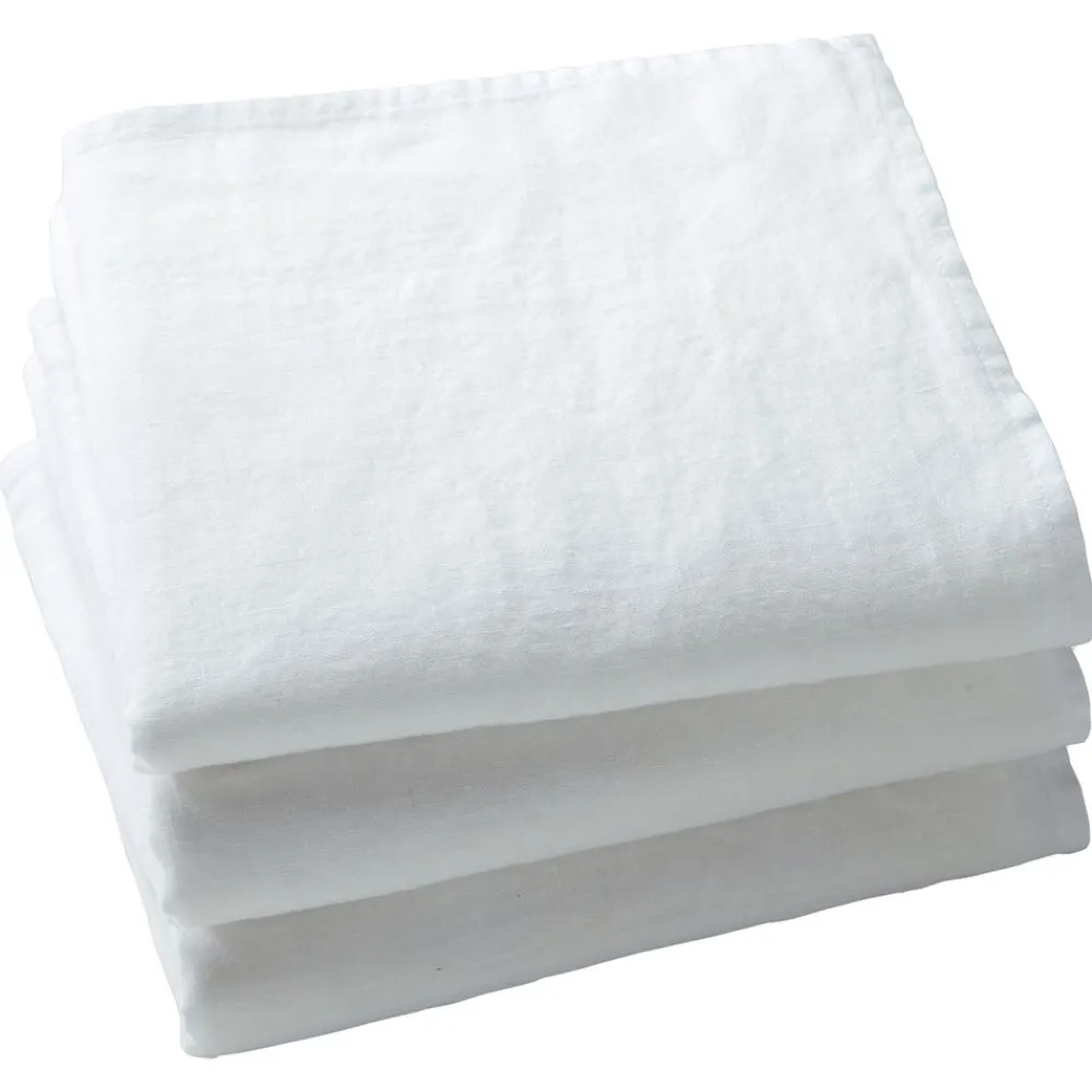 Becquet Serviettes de table en lin lavé - lot de 3< Serviette De Table|Nappe Unie