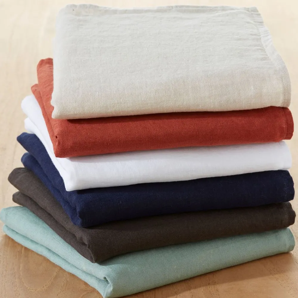 Becquet Serviettes de table en lin lavé - lot de 3< Serviette De Table|Nappe Unie