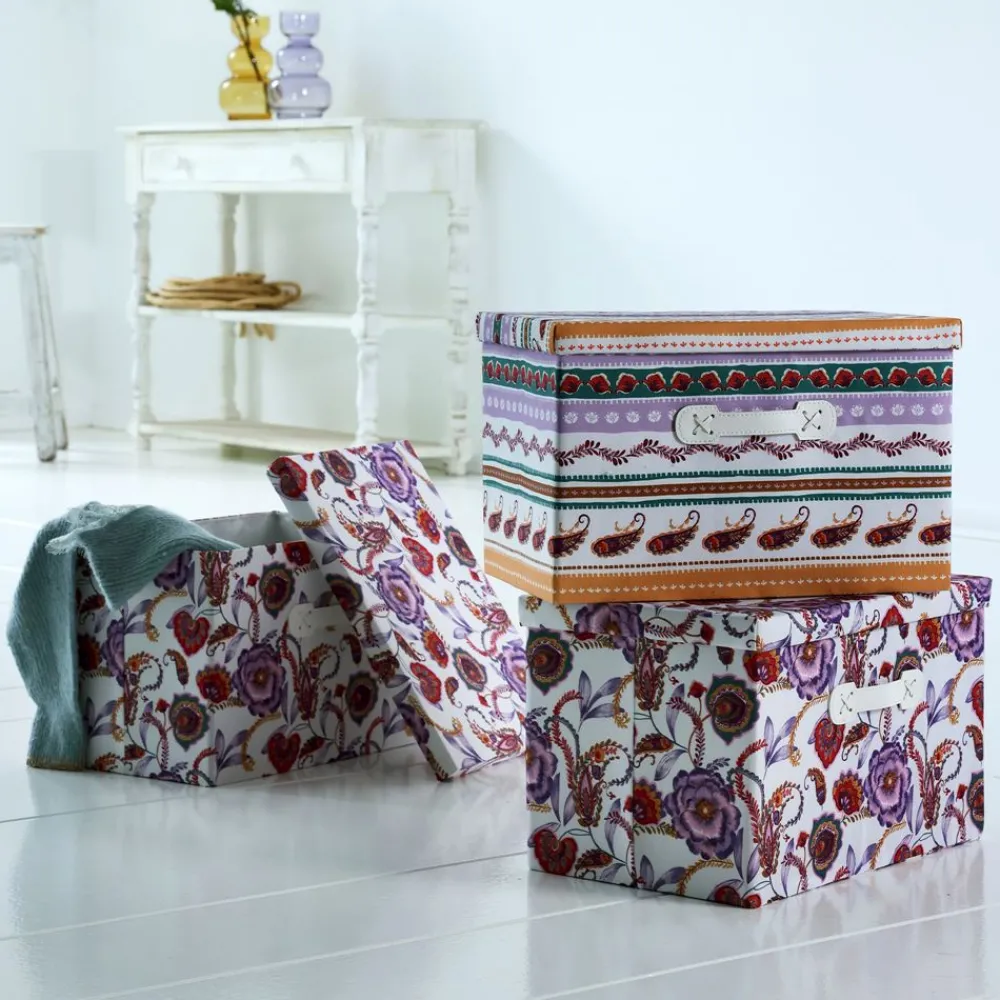 Becquet Set de 3 boîtes décorées - CRÉATION< Boîte, Panier|Décoration