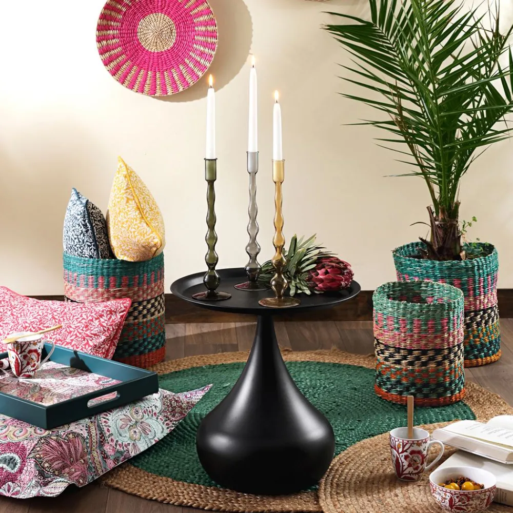 Becquet Set de 2 paniers rayés multicolores< Rangement, Gain De Place|Décoration Enfant, Tapis Enfant