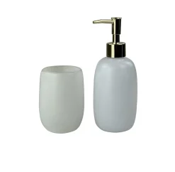 Becquet Set gobelet + distributeur savon liquide en verre< Beauté, Bien-Être|Beauté, Bien-Être