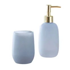 Becquet Set gobelet + distributeur savon liquide en verre< Beauté, Bien-Être|Beauté, Bien-Être