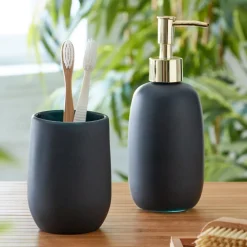 Becquet Set gobelet + distributeur savon liquide en verre< Beauté, Bien-Être|Beauté, Bien-Être