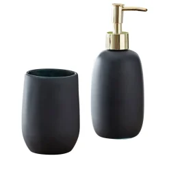 Becquet Set gobelet + distributeur savon liquide en verre< Beauté, Bien-Être|Beauté, Bien-Être