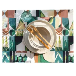 Becquet Sets de table en vinyle imprimé végétal graphique - Lot de 2 ou 4 - CRÉATION< Set De Table, Chemin De Table