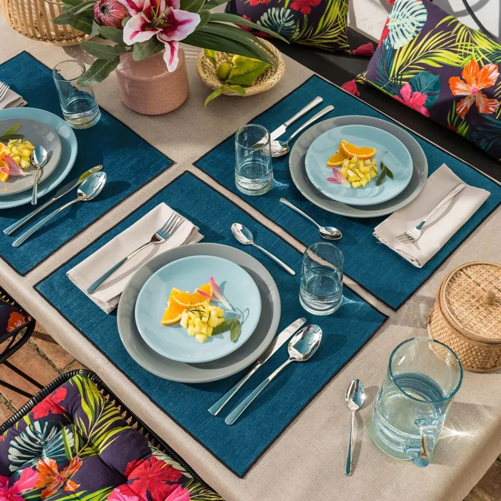 Becquet Sets de table lin enduit - Lot de 4< Set De Table, Chemin De Table|Les Matières