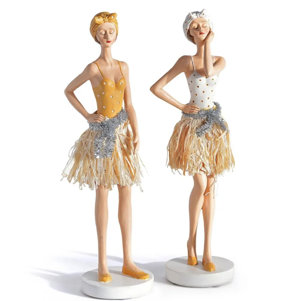 Becquet Statuette au jupon de paille< Statuette, Figurine|Décoration